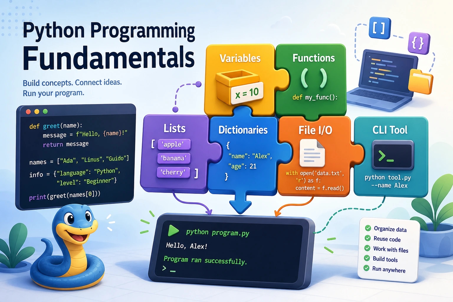 Main visual for Python programming fundamentals