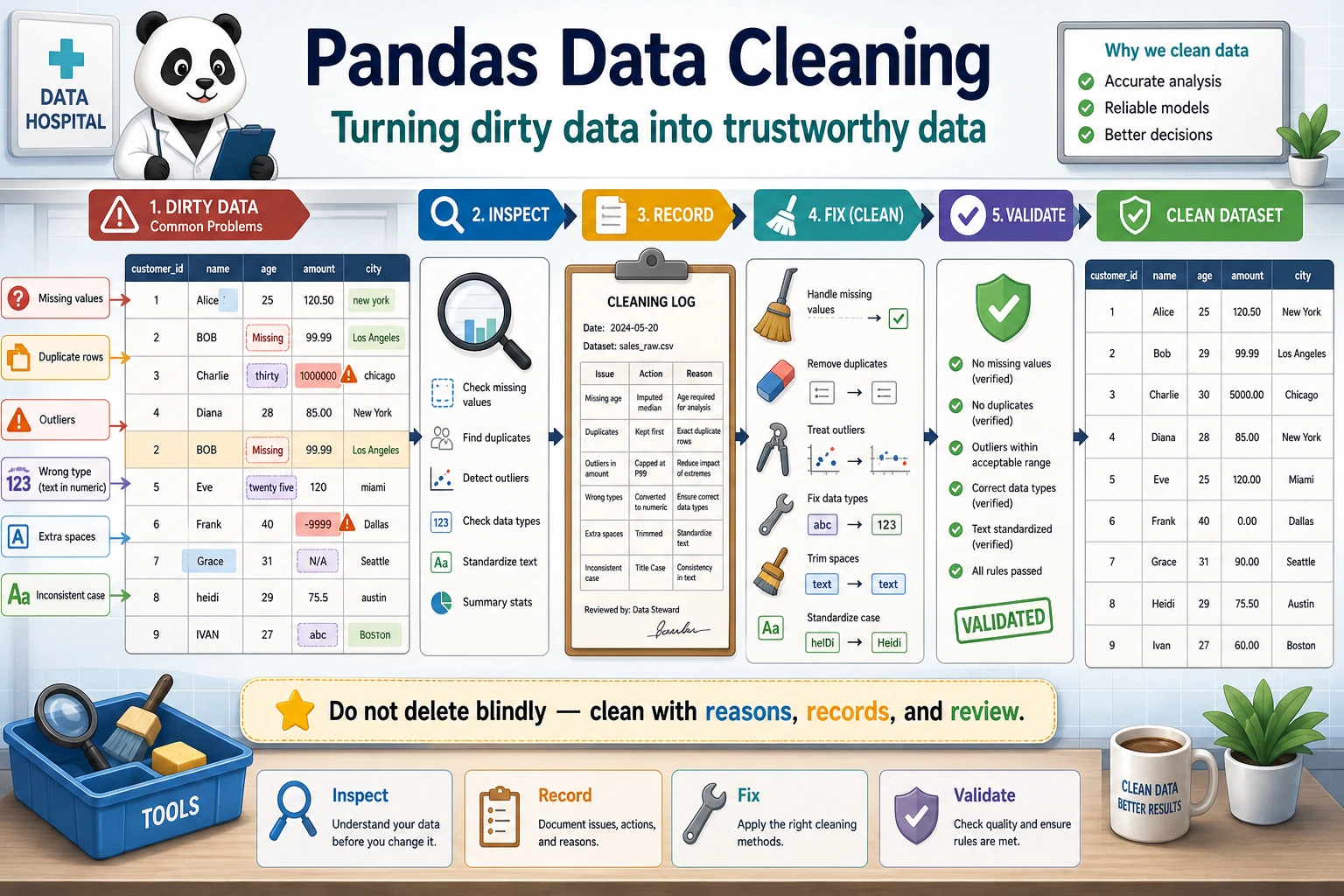 Pandas Data Cleaning Workflow