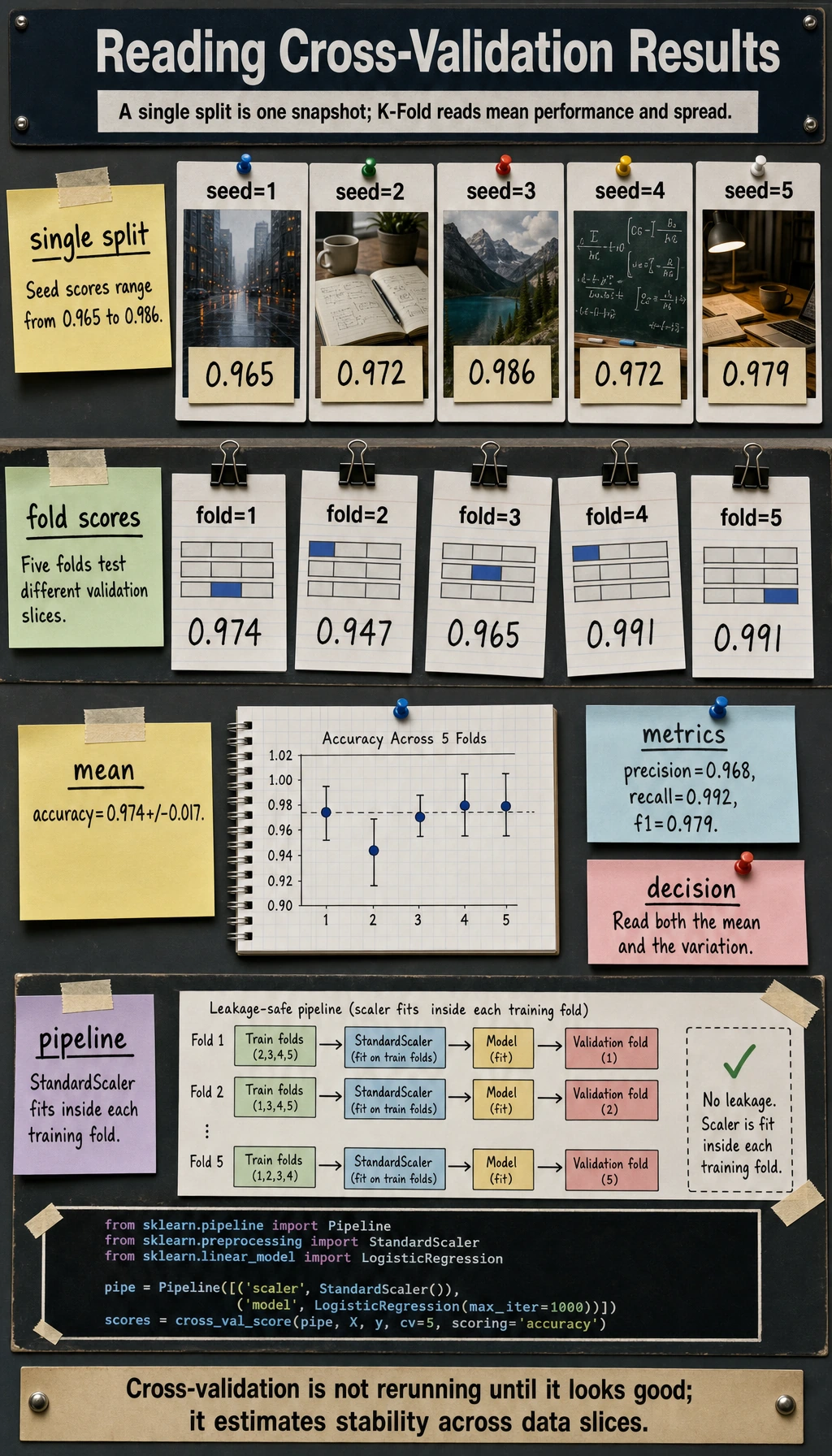 Cross-validation lab result map