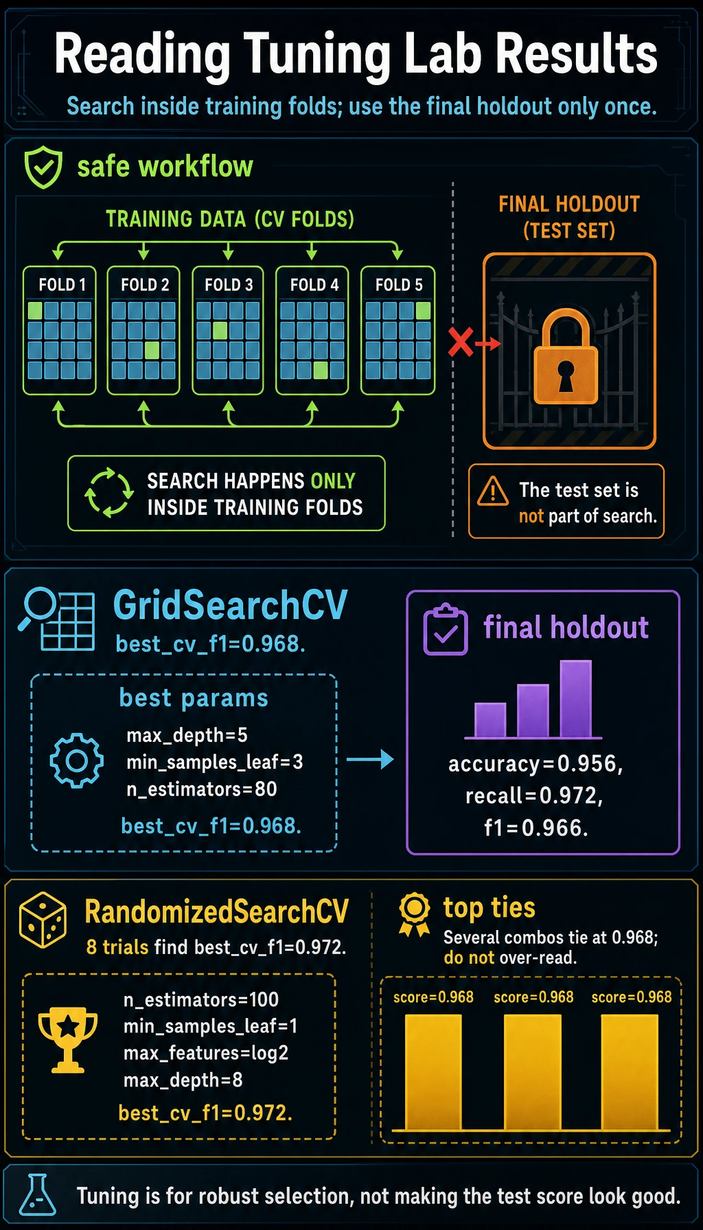 Hyperparameter search result map