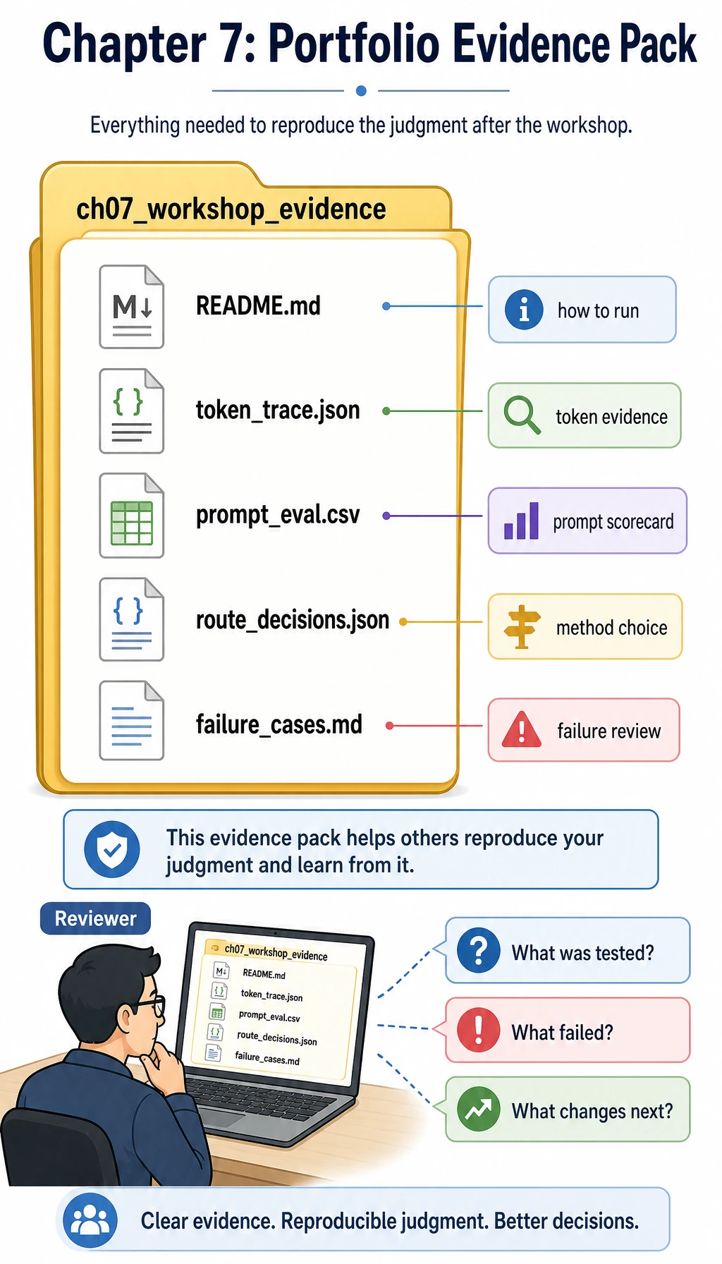 Portfolio evidence pack diagram