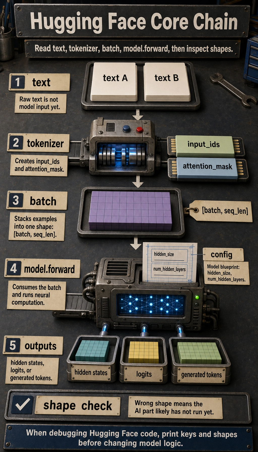 Hugging Face workflow object map