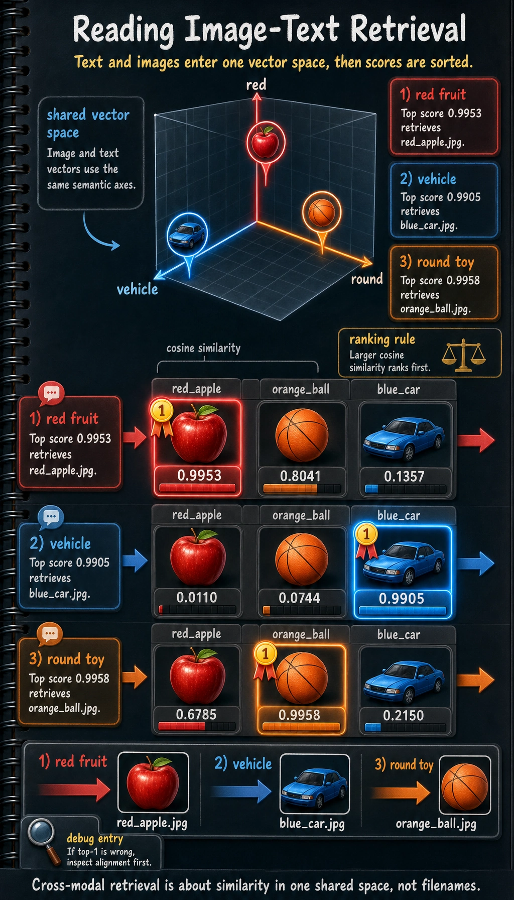 Image-text retrieval similarity result map