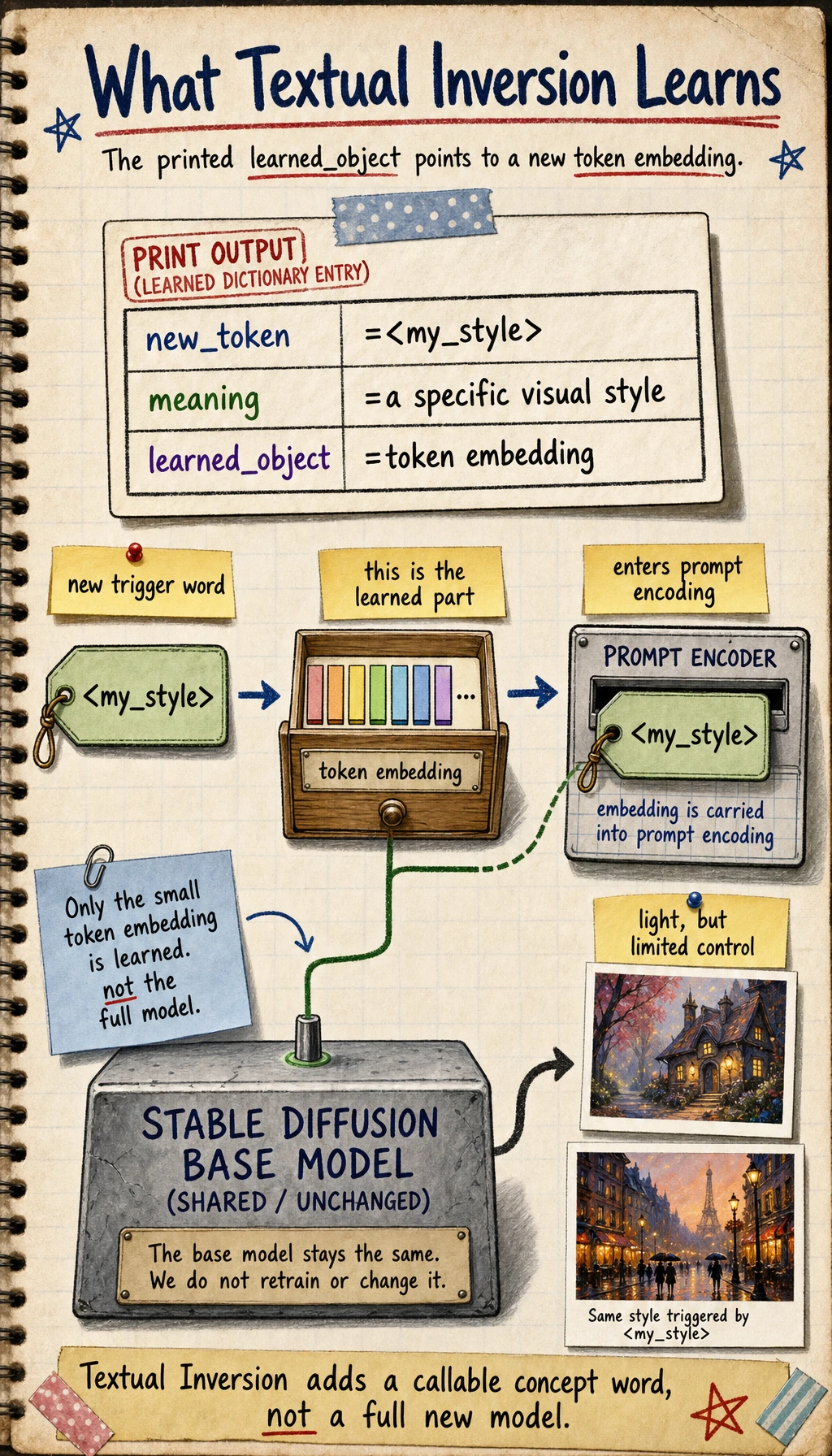 Textual Inversion token embedding result map
