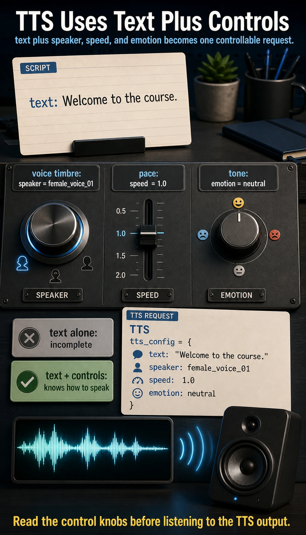TTS control parameters result map