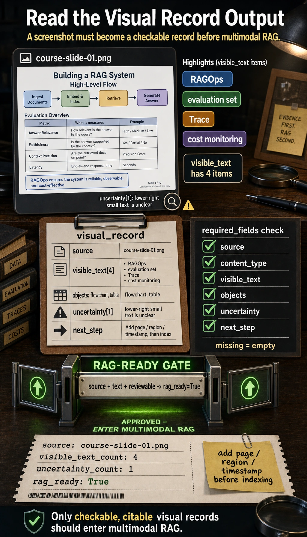 Visual record RAG-ready result map