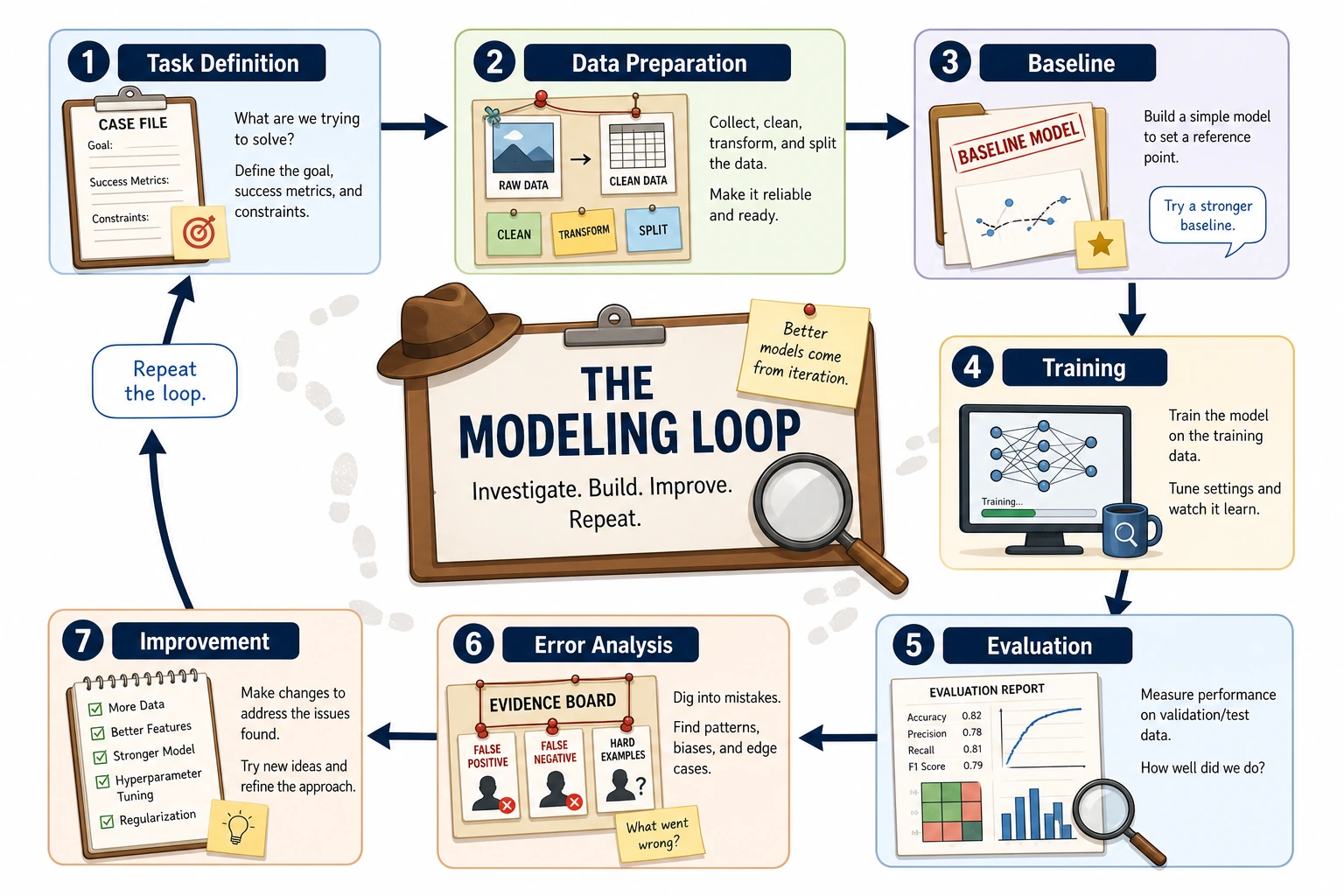 Machine learning modeling loop diagram