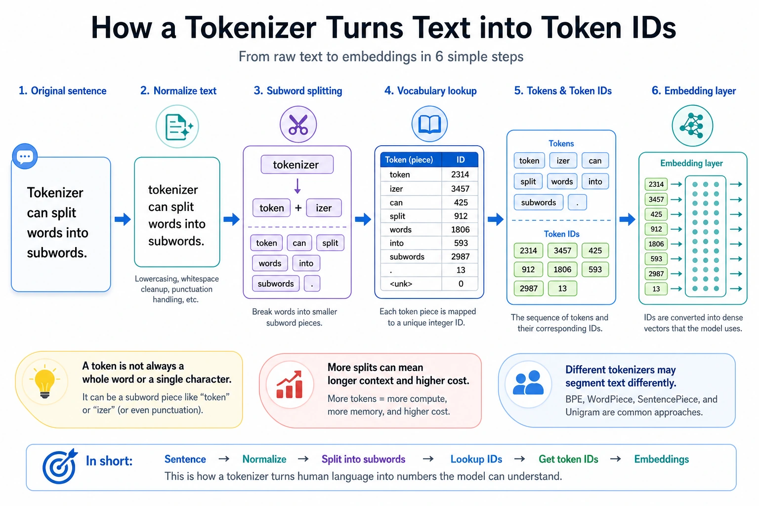 Tokenizer Subword Splitting Flowchart