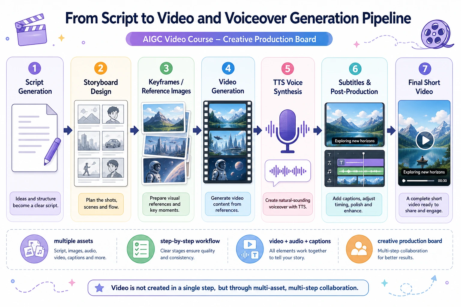 Video and audio generation pipeline diagram