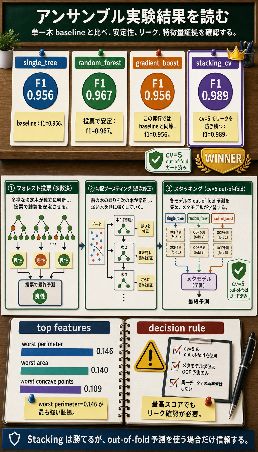 アンサンブル学習実験結果図
