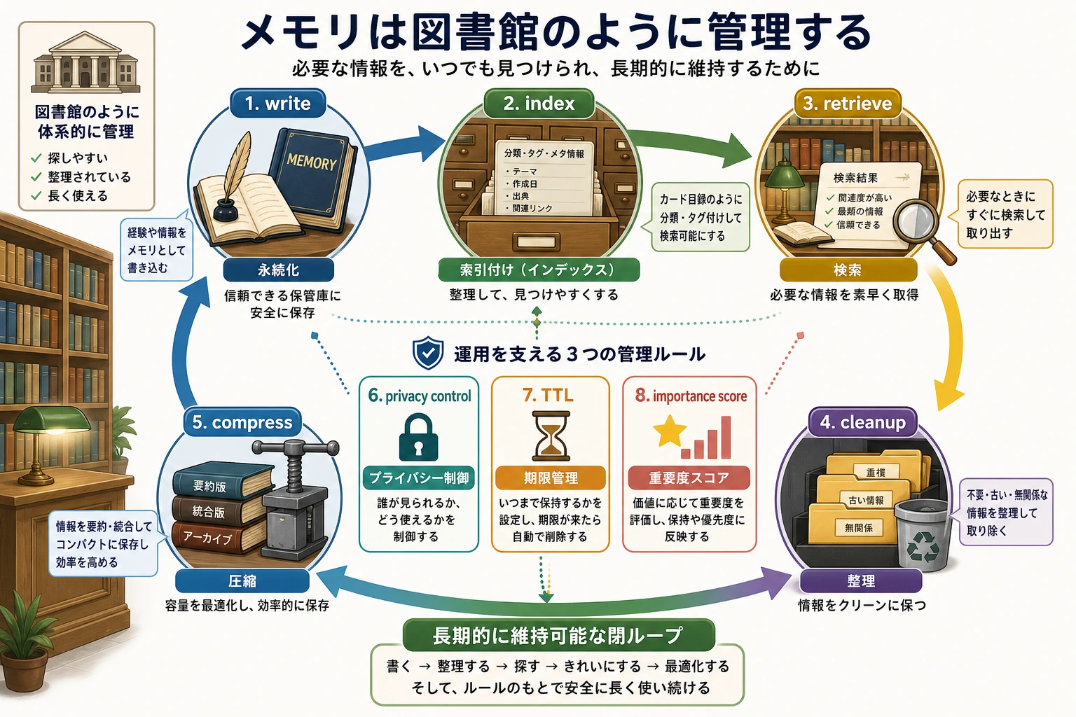 メモリ工学のライフサイクル図