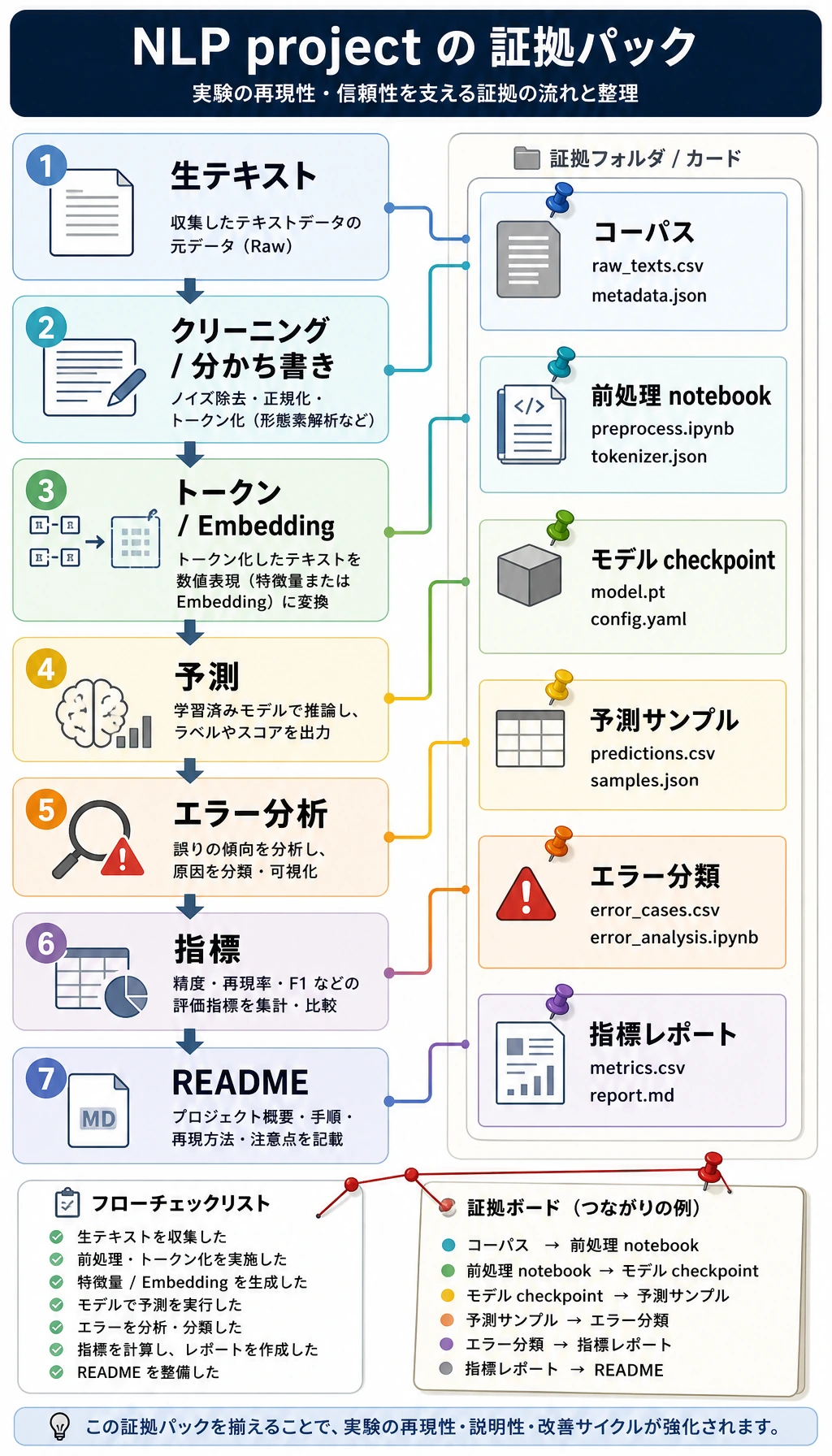 NLP プロジェクトの証拠パック