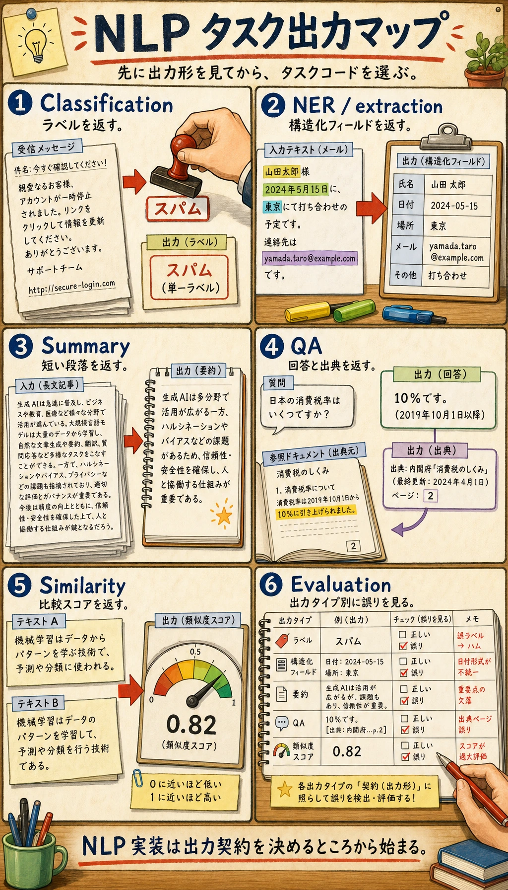 NLP タスク出力図