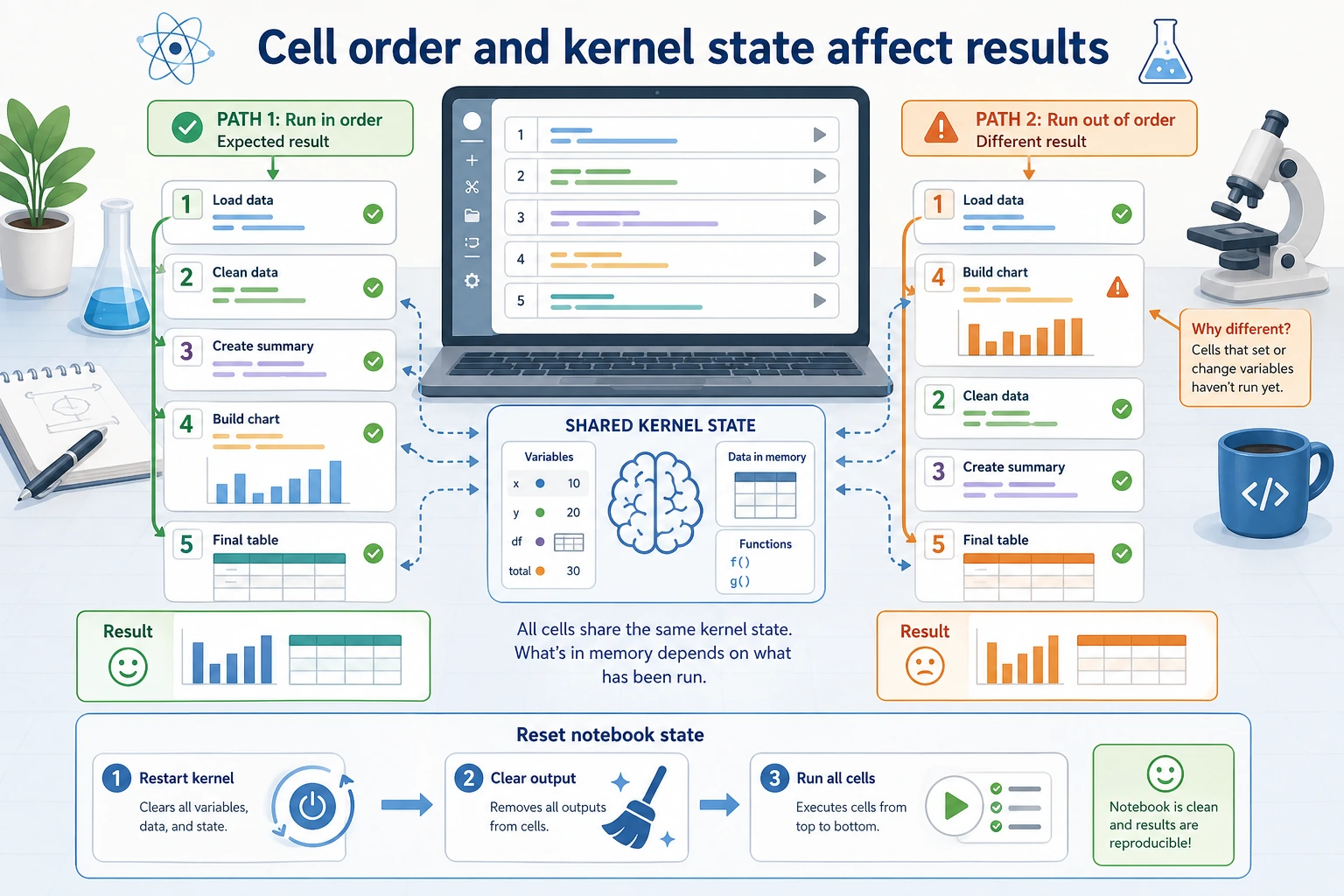 Jupyter Cell 与 Kernel 状态图