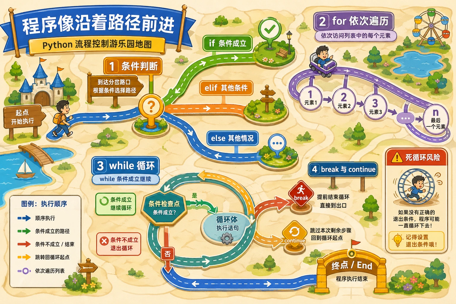 Python 流程控制执行路径图