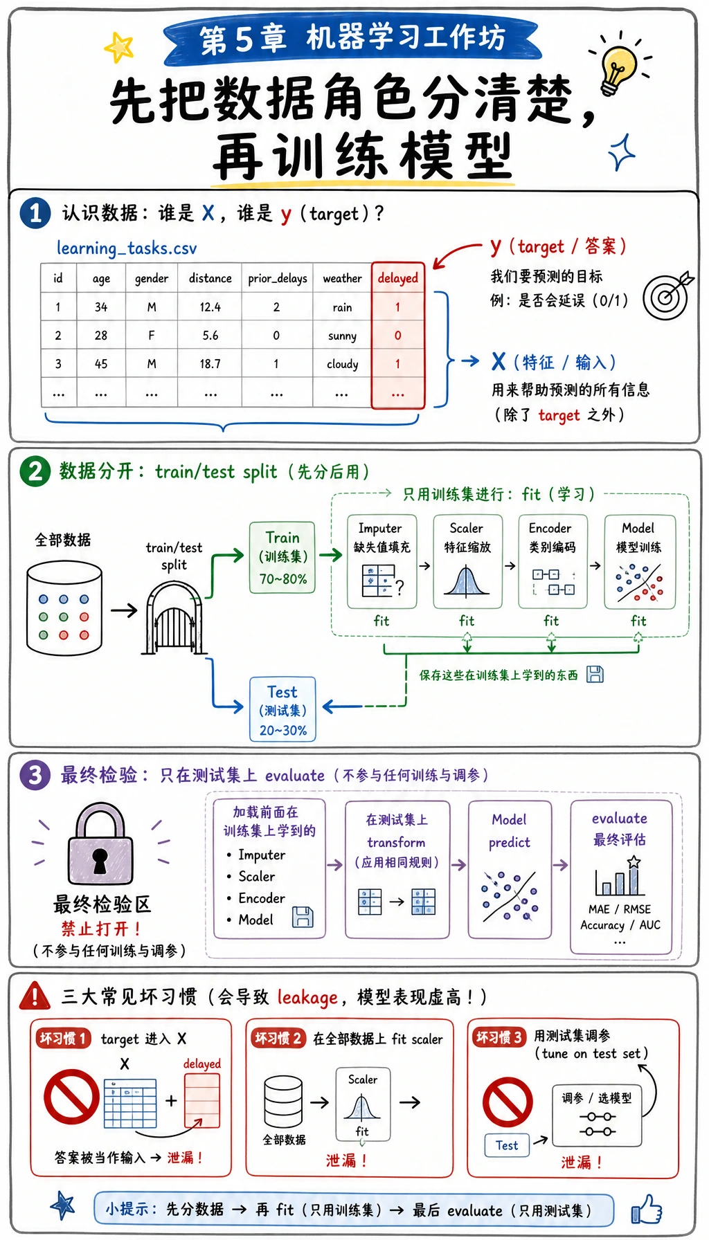 训练测试划分实操护栏