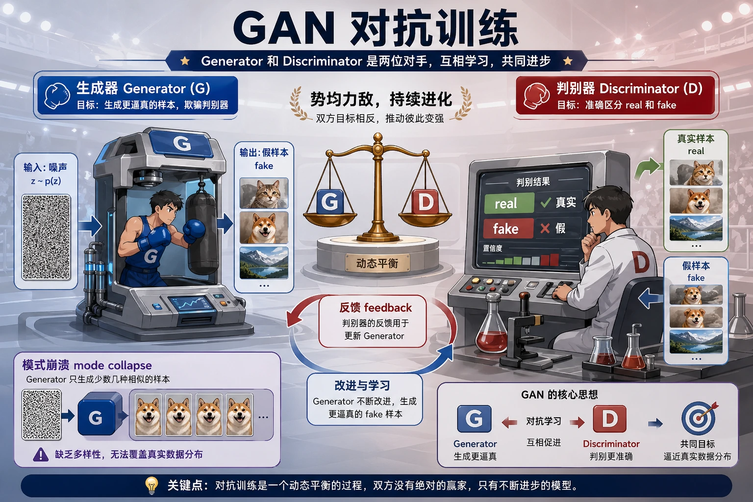GAN 对抗平衡图