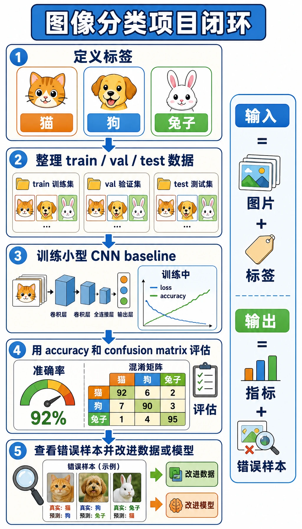 图像分类项目闭环图