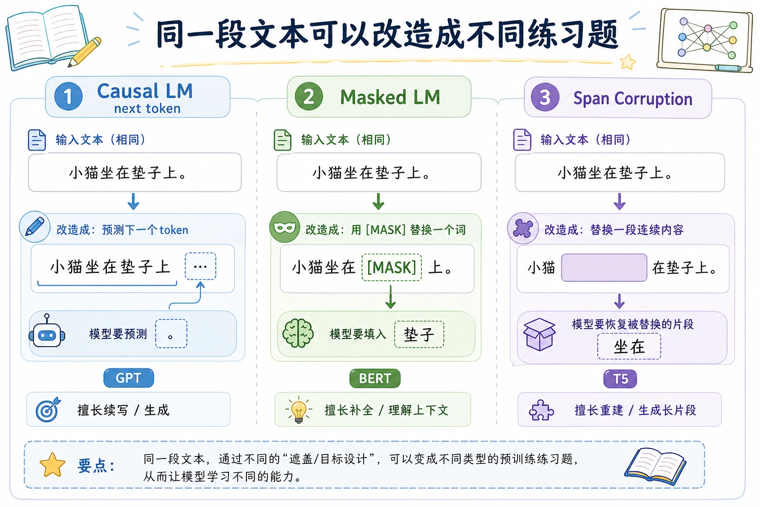 预训练目标样本改造对比图