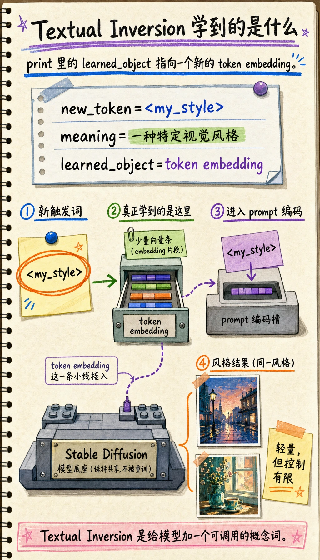 Textual Inversion token embedding 运行结果图