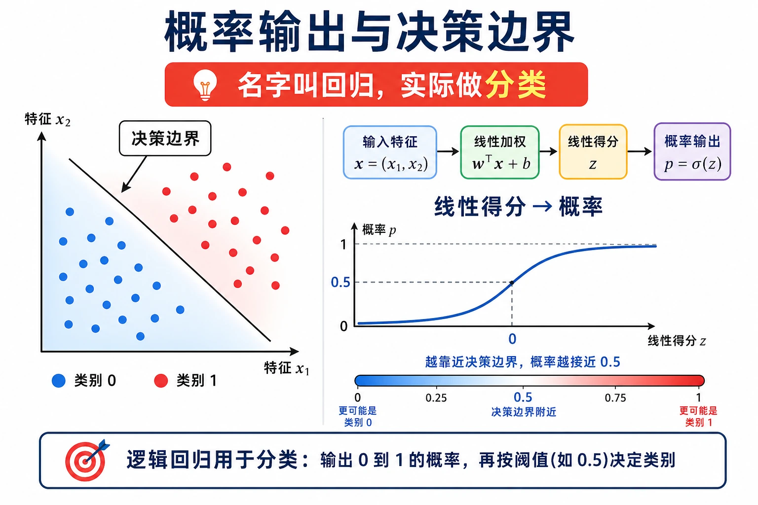 逻辑回归决策边界图